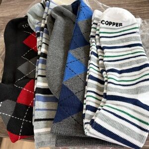 Men’s Tommy Copper Variety Compression Socks 4 Pair OTC NWT